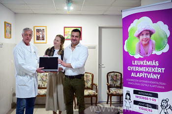 20260219 Leukémiás Gyermekekért Alapítvány, Tenki Réka és Csányi Sándor adománya, átadó ünnepség, KK, DE, BS